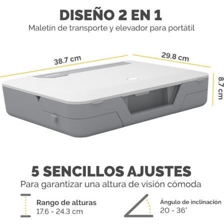 Fellowes Breyta Maletín con Soporte Elevador para Portátil hasta 14 pulg, Blanco Fellowes Breyta Maletín con Soporte Elevador para Portátil hasta 14 pulg, Blanco